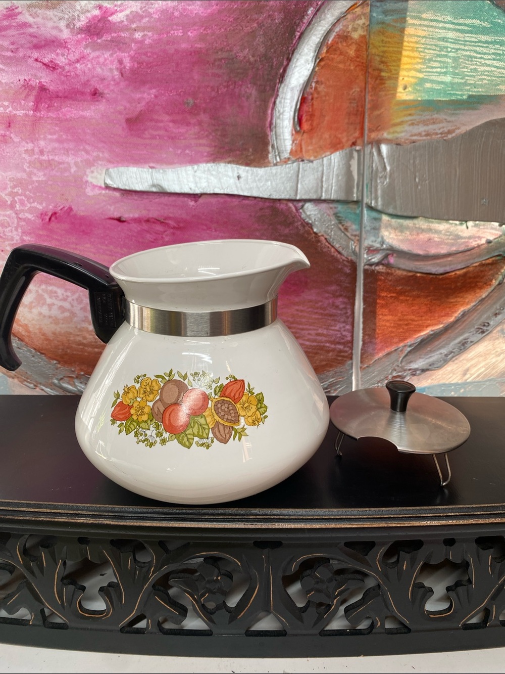 🍇 Beautiful “Spice of Life”  Teapot by Corning Ware